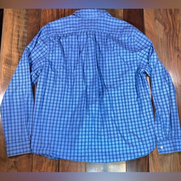 Men’s Abercrombie & Fitch Muscle Button Up Shirt Size XL, Blue on Blue Check - Picture 5 of 5